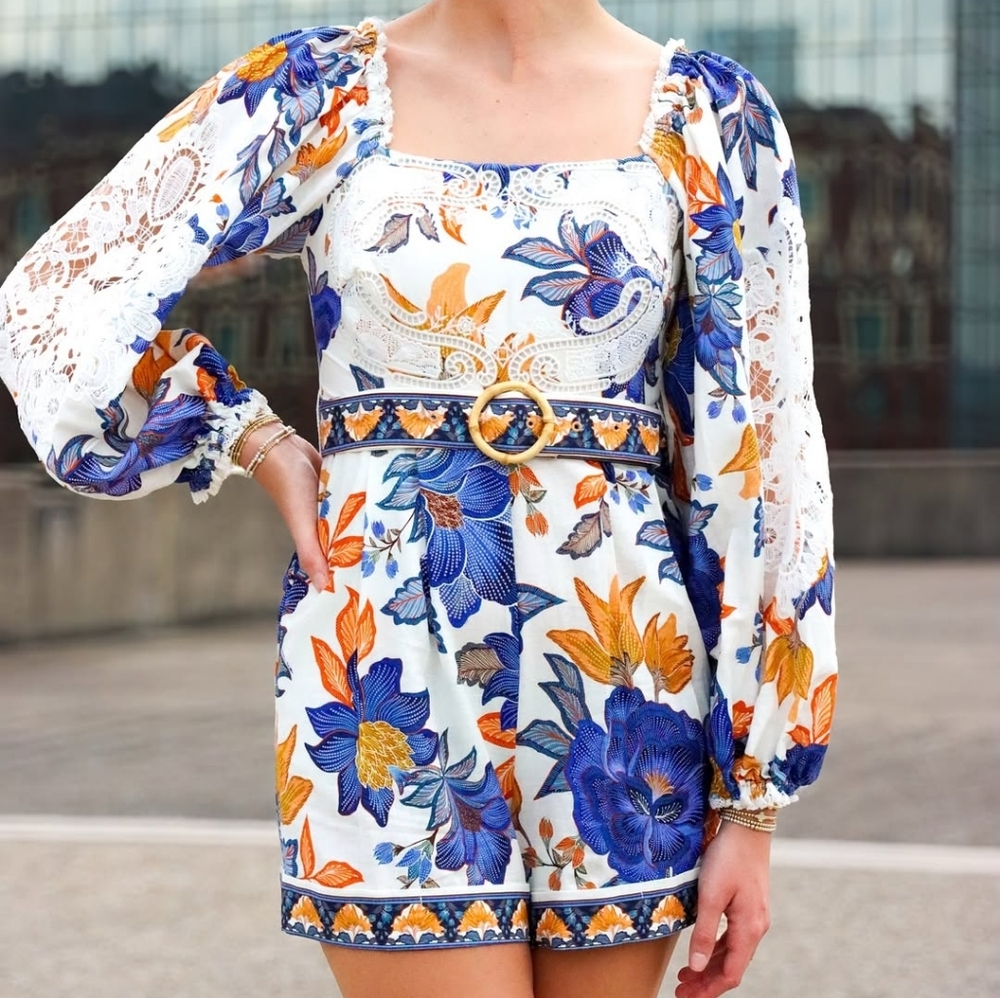 Farm Rio Floral Romper - Picture 6 of 8